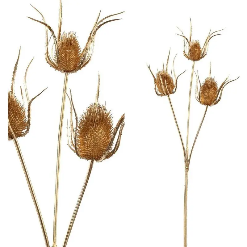 Kunstpflanze – Goldene Distel, Dreifache Samenstände, Stachelige Struktur | PTMD