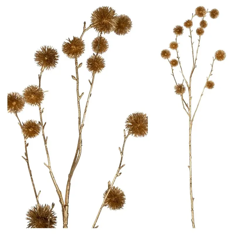 Kunstpflanze – Kastanienblatt, Metallisches Goldfinish, Herbstliches Design | PTMD