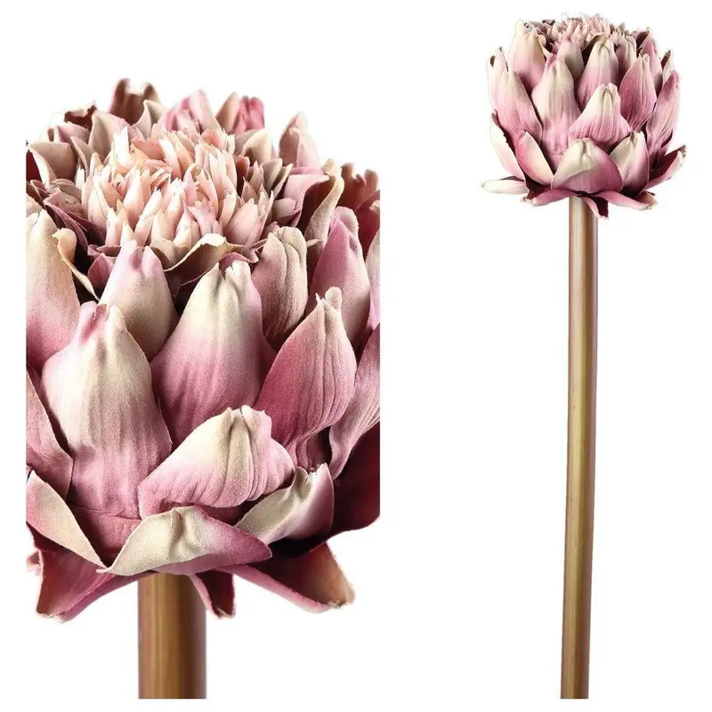 Kunstpflanze – Lila Artischocke, Detailreiche Blüte, Natürliche Optik | PTMD