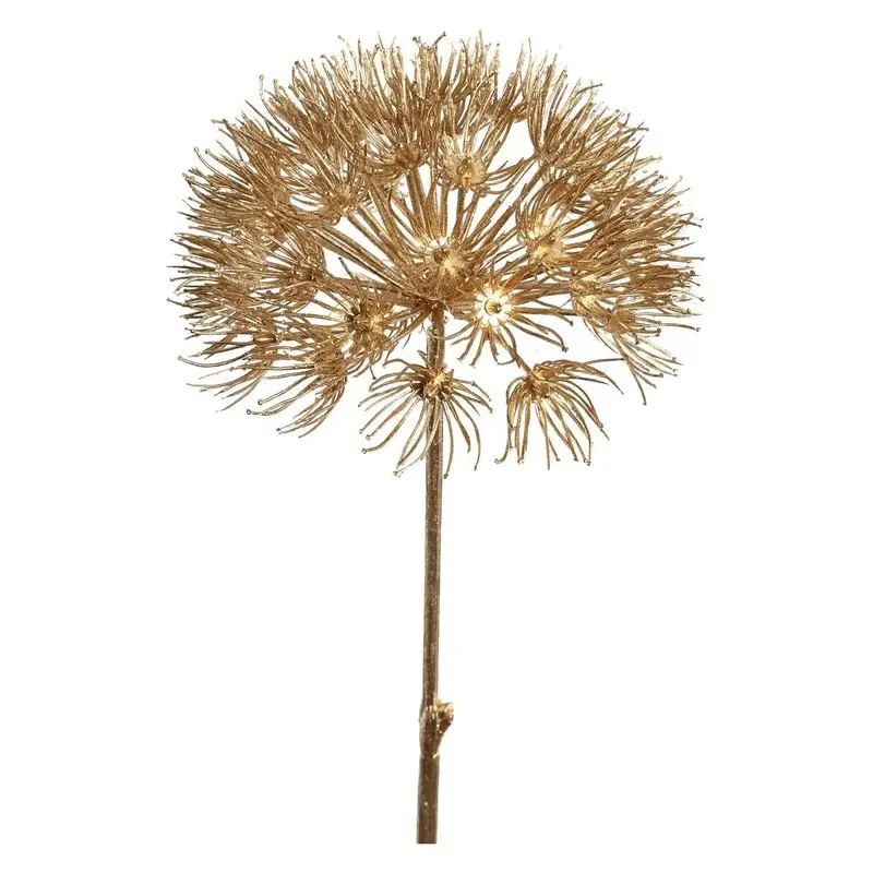 Kunstzweig – Kunststoff Material, Gold Farbe, Allium Blüte | PTMD