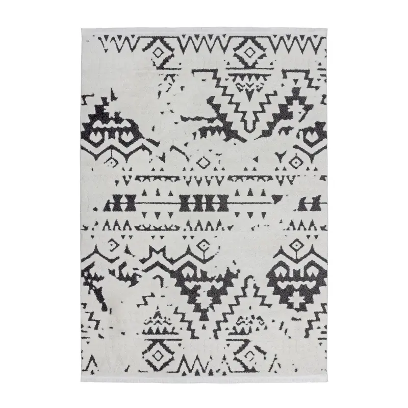 Kurzflor‐Teppich Weicher Polypropylen/Polyester‐Mix & Ethno-Muster ‐ Agadir 110 | Kayoom