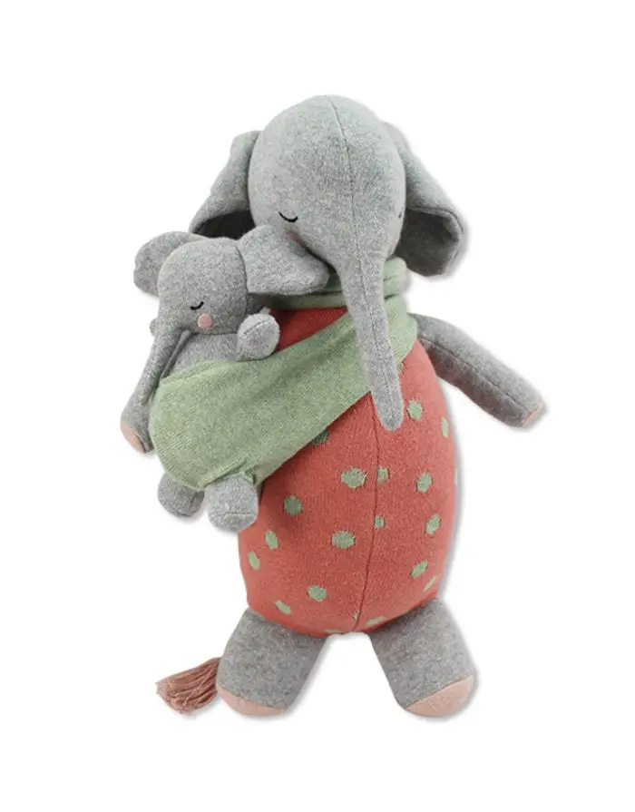 Kuscheltier Hippo I Elefantenmutter Marlene mit Baby