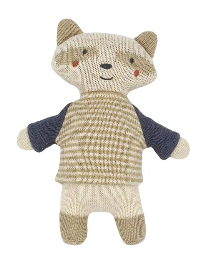 Kuscheltier Waschbär I Grün