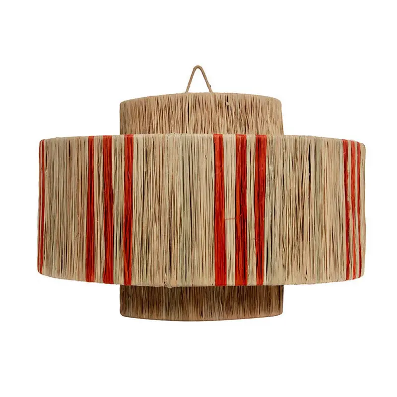 Lampenschirm Stripe Ø40cm - Orange/Sandbraun