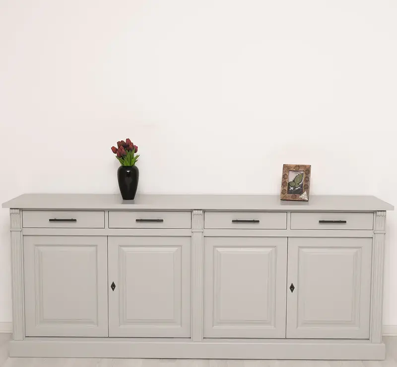 Landhaus Sideboard aus Massivholz | Kommode mit 4 Schubladen und 4 Türen