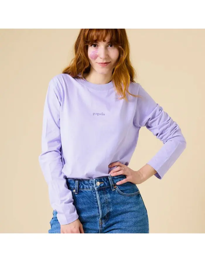 Langarmshirt I Lila