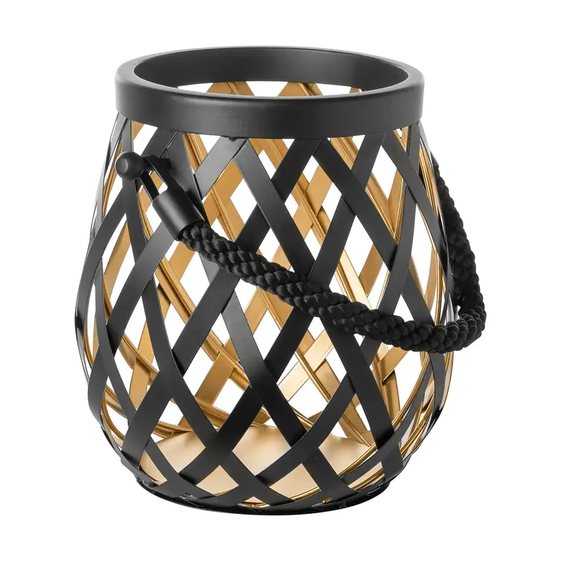 Lantern – Geflechtoptik, Metalllook, Modern - Otis | Fink Living