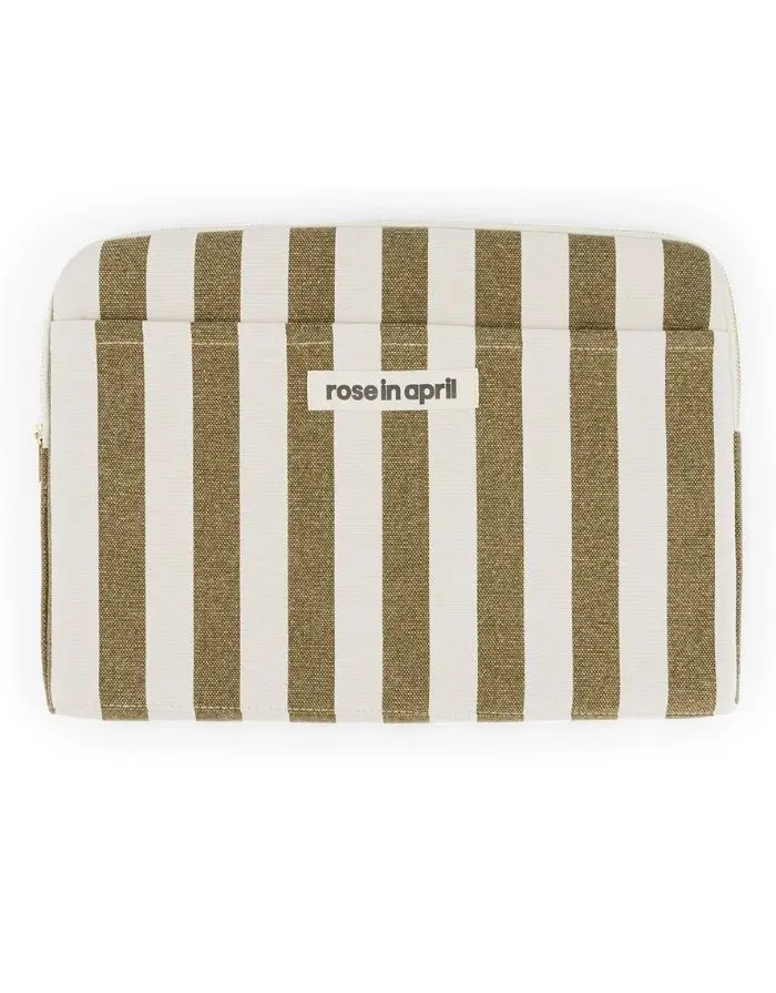 Laptophülle Octava 13/14“ Stripes I Olive/Greige