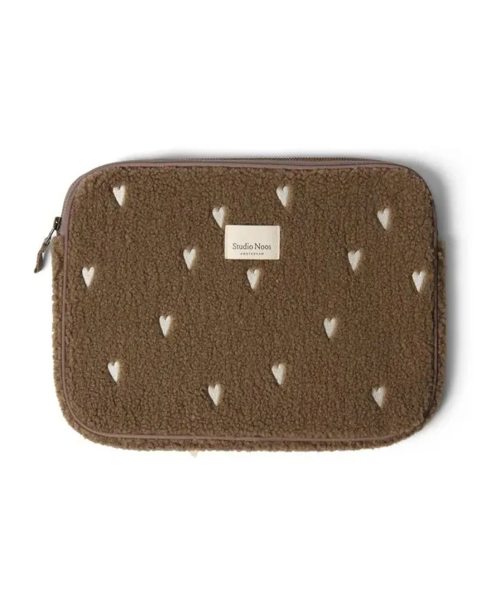 Laptoptasche 13’‘ Teddy I Brown Hearts