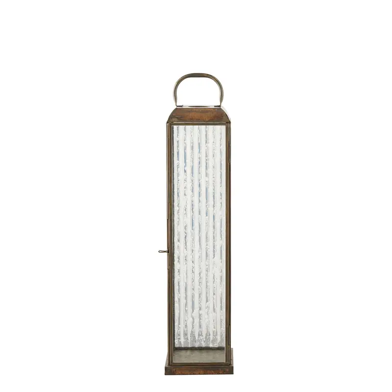 Laterne – Antike Messingoptik, Glas und Metall, 49 cm Höhe - Herslev | House Nordic