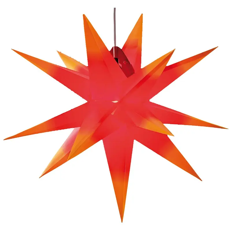 LED Adventsstern für Außen, Ø 60 cm rot/gelb von HGD