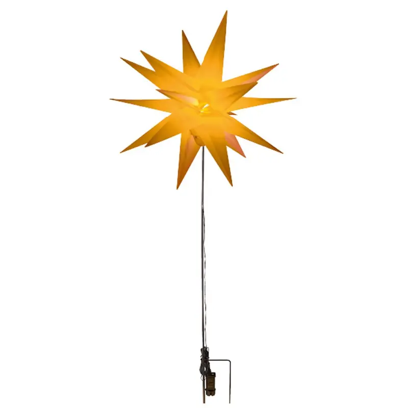 LED Adventsstern mit Bodenspieß für Außen, Ø 60 cm gelb von HGD