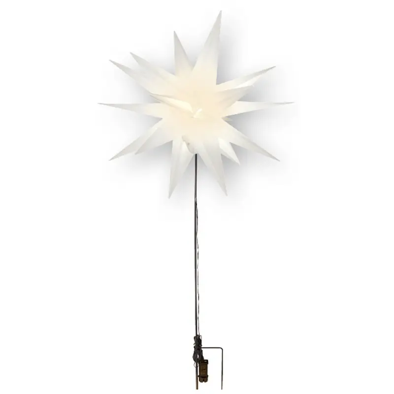 LED Adventsstern mit Bodenspieß für Außen, Ø 60 cm weiß von HGD