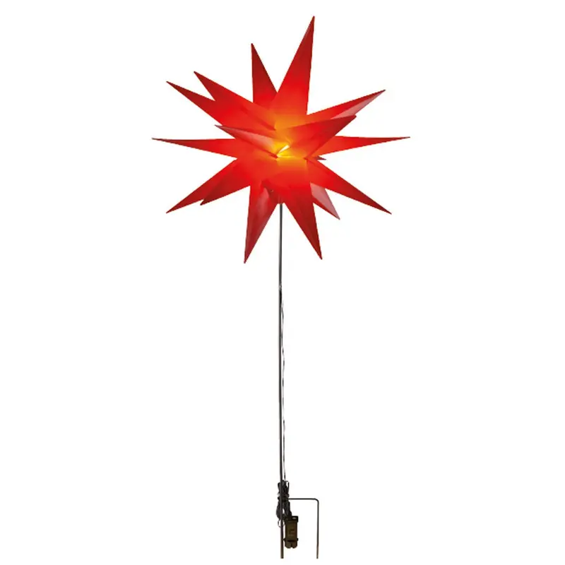 LED Adventsstern mit Bodenspieß, Ø 60 cm rot von HGD