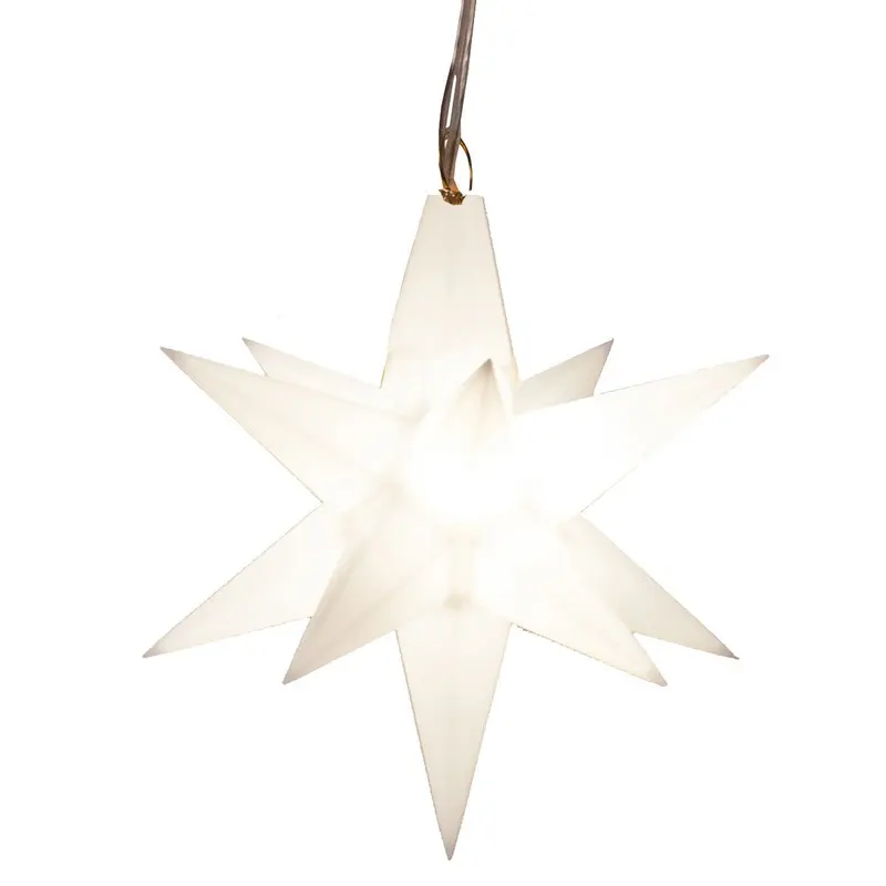 LED Adventsstern mit Timer, Ø 12 cm, weiß von HGD