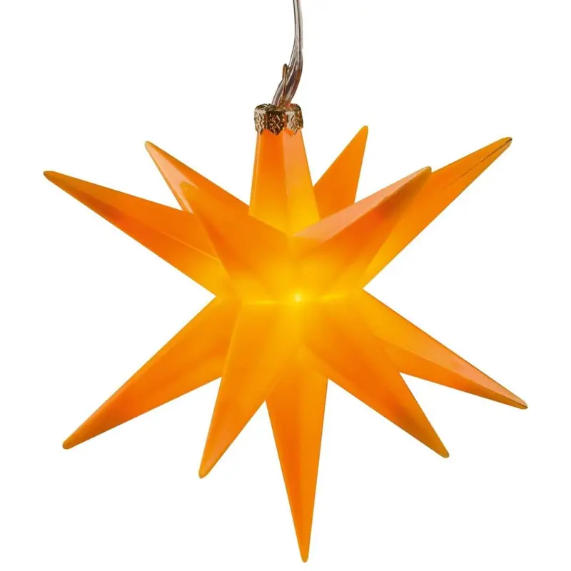 LED Adventsstern Ø 8 cm, gelb, batteriebetrieben von HGD