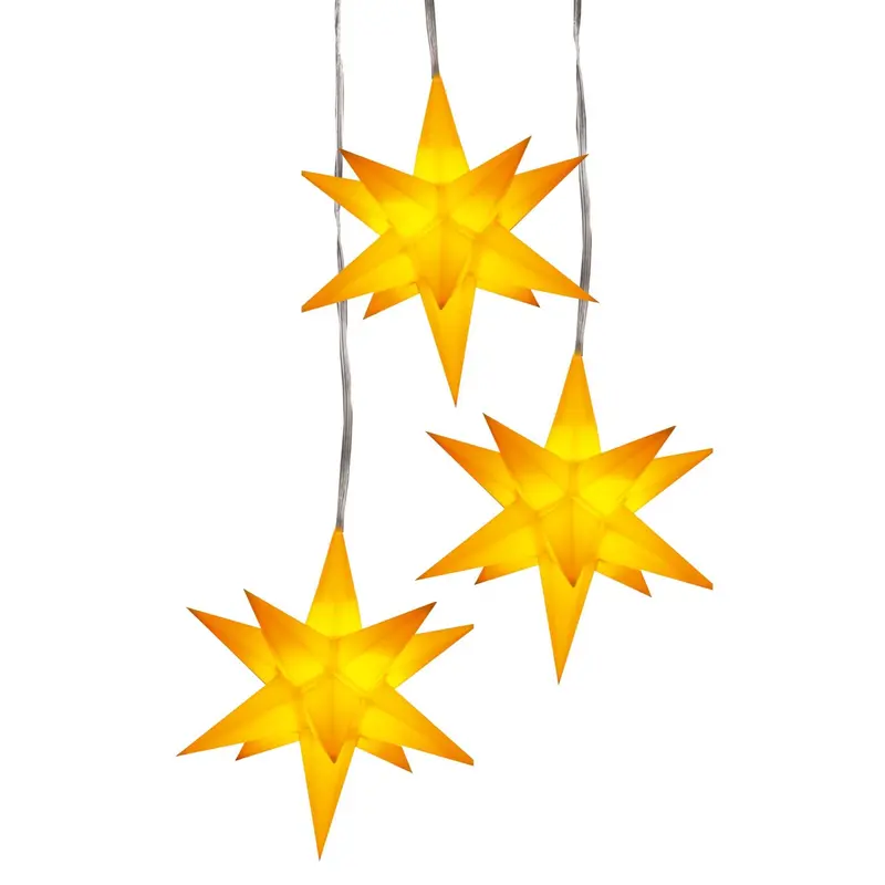 LED Adventssterne, 3er Set, gelb, Ø 12 cm von HGD