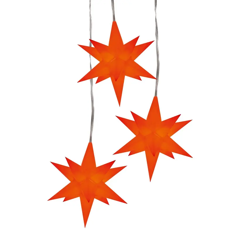 LED Adventssterne, 3er Set, rot , Ø 12 cm von HGD