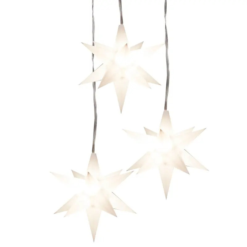 LED Adventssterne, 3er Set, weiß, Ø 12 cm von HGD