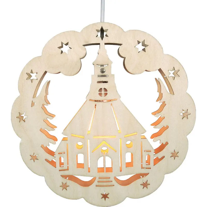 LED Fensterbild "Seiffener Kirche", 29 cm
