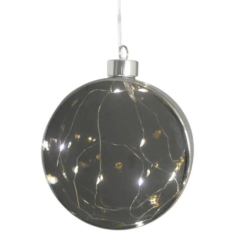 LED Glastaler zum Hängen Grau, 13 cm hoch