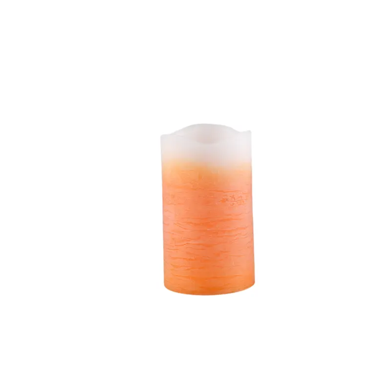 LED Kerze – Ombre Farbeffekt, Orange Farbe, Flackernde Flamme, M | PTMD