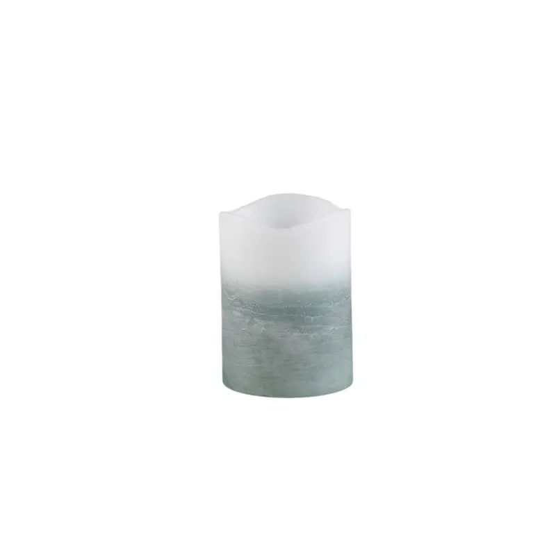 LED Kerze – Ombre Farbeffekt, Türkis Farbe, Flackernde Flamme, S | PTMD