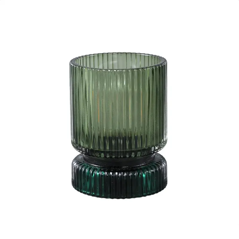 LED Leuchte – Gerippte Struktur, Rundes Glasdesign, Grün – Comrad | PTMD