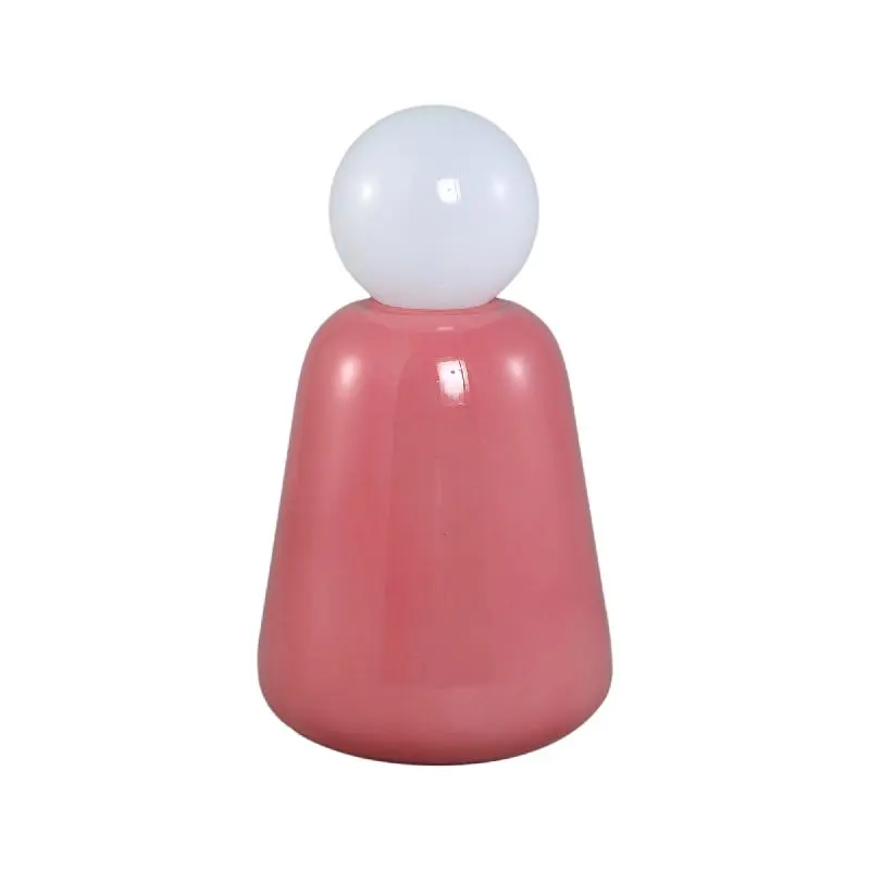 LED-Leuchte – Glas Design, Aufladbare Funktion, Dunkelrosa Farbe, Niedrig – Garine | PTMD