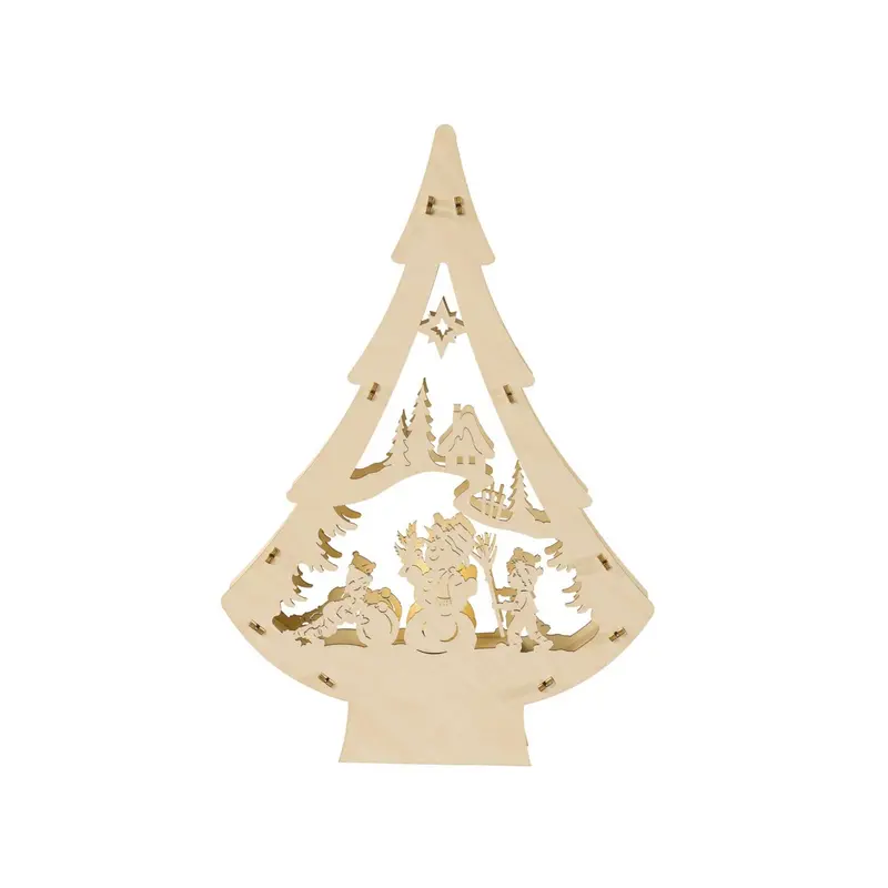 LED Lichterbaum "Schneemann", natur