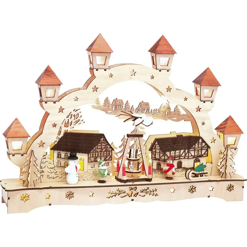 LED Lichterbogen "Altstadt", farbig, 43 cm