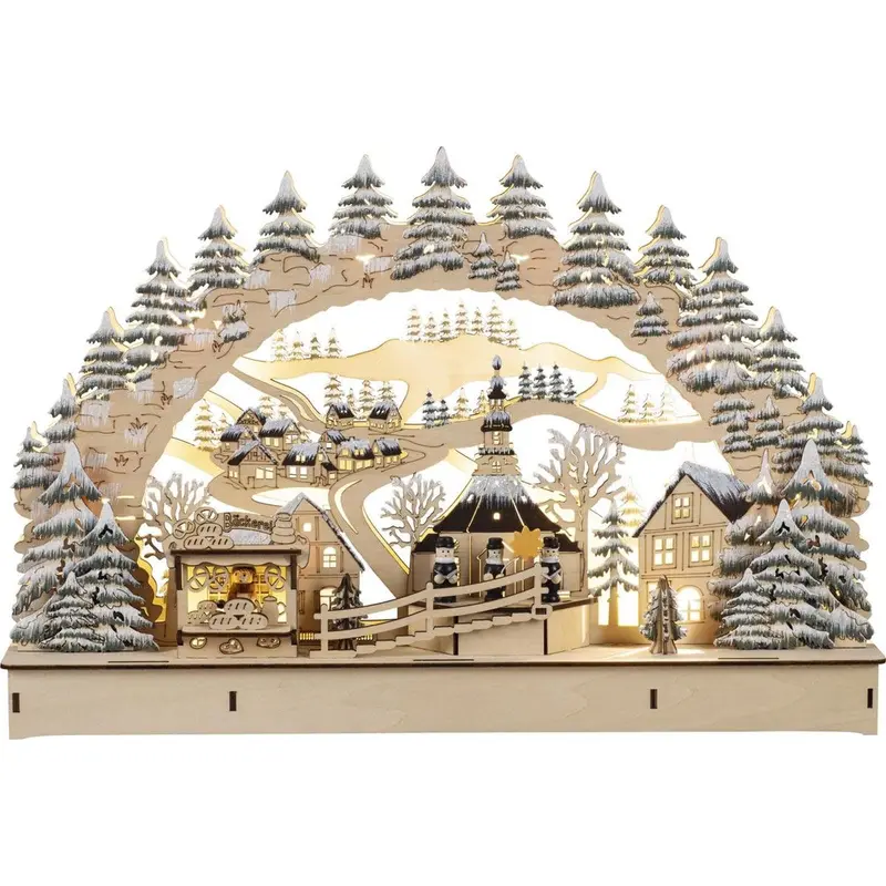 LED Lichterbogen "Dorf Seiffen", 45 cm