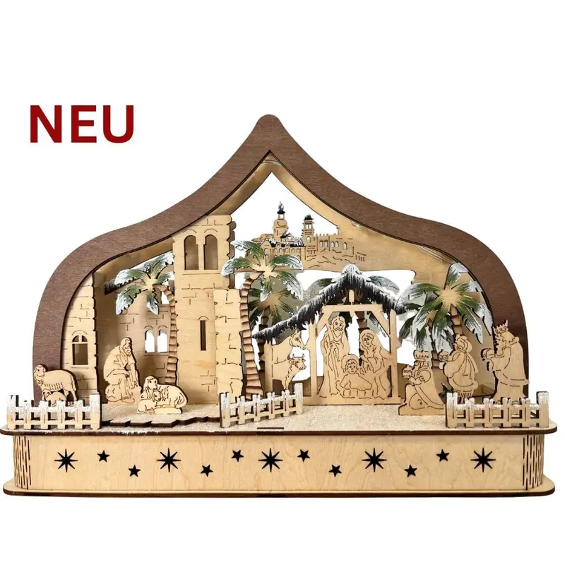 LED Lichterbogen "Heilige Nacht", natur, 30 cm