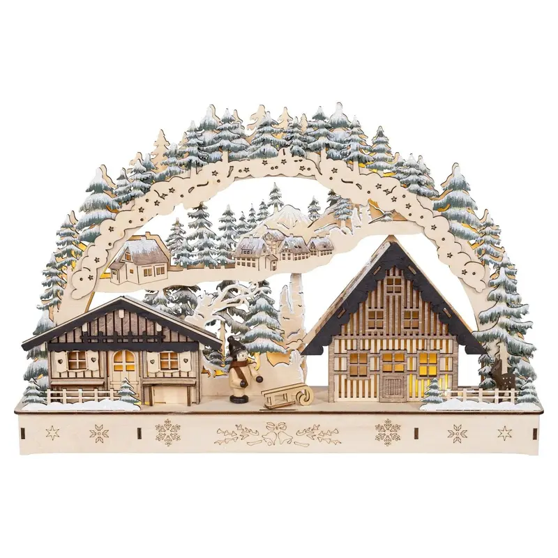 LED Lichterbogen "Waldhaus", 45 cm