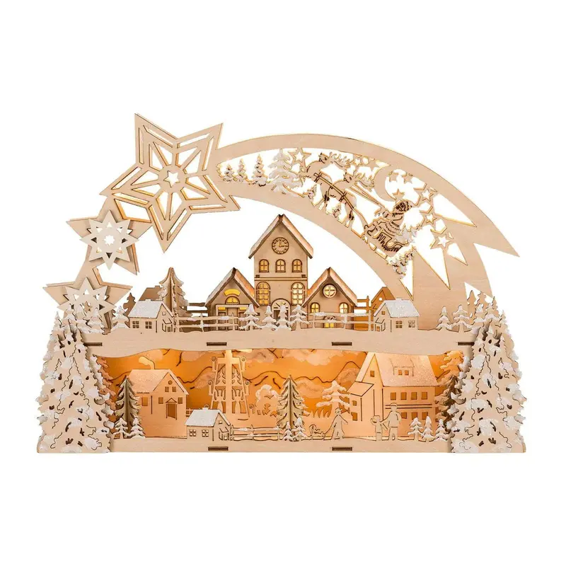 LED Lichterbogen "Weihnachtsstern", natur, 45 cm