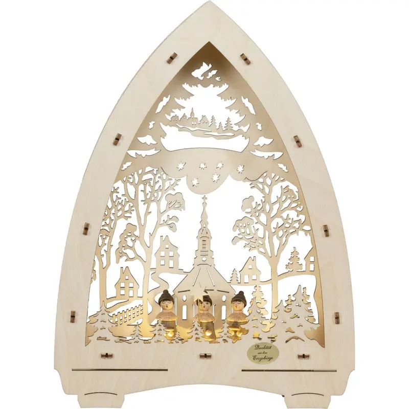 LED Lichterspitze "Seiffener Kirche", 29 cm