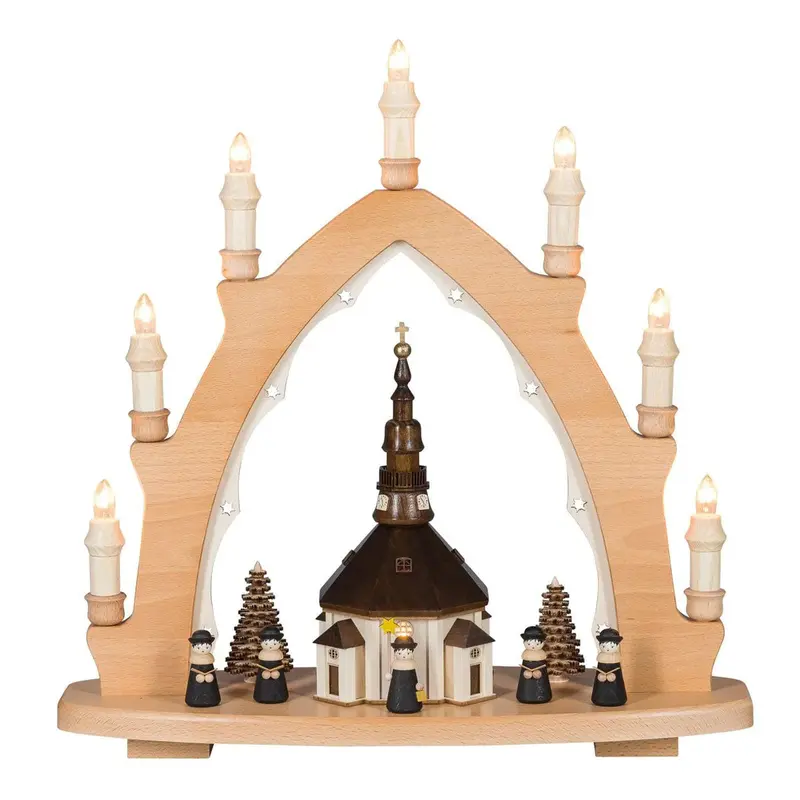 LED Lichterspitze "Seiffener Kirche", 42 cm