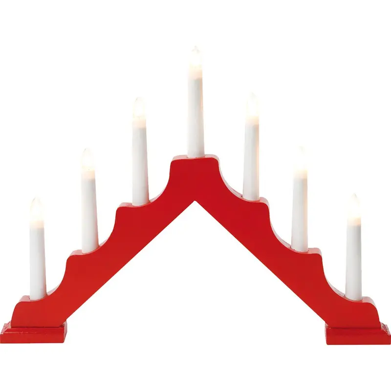 LED Schwedenleuchter "rot", 39 cm