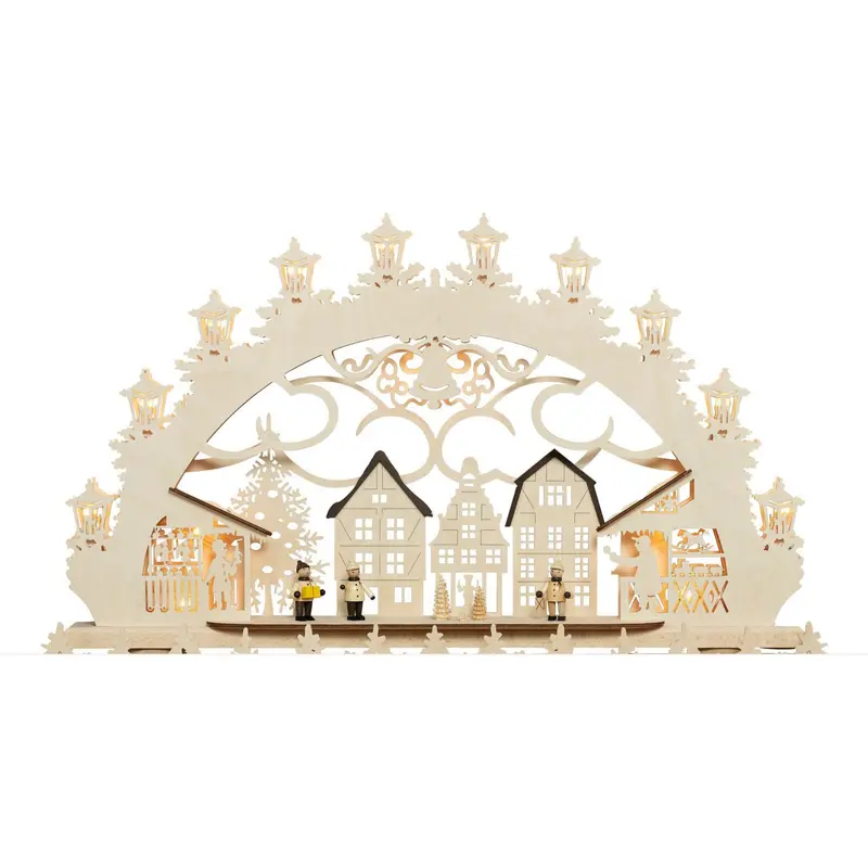 LED Schwibbogen "Altstädter Weihnachtsmarkt", 66 cm