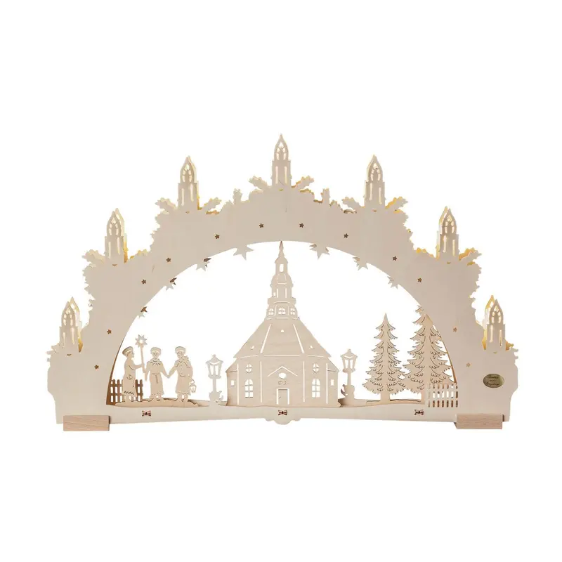 LED Schwibbogen "Seiffener Kirche", 52 cm