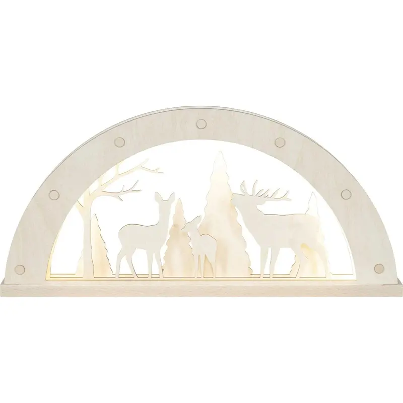 LED Schwibbogen "Waldmotiv" 52 cm