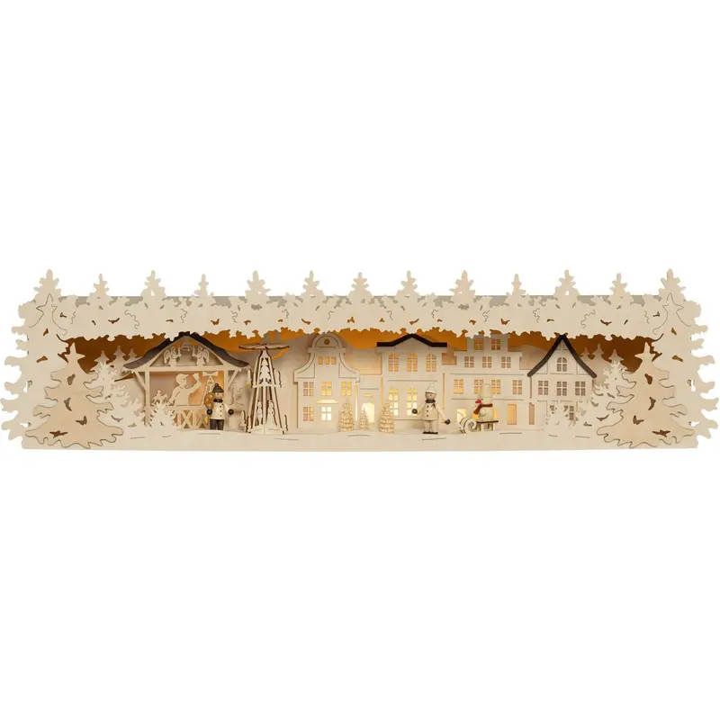 LED Schwibbogenerhöhung "Altstädter Weihnachtsmarkt", 66 cm