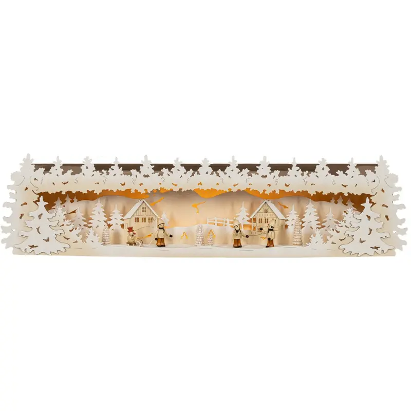 LED Schwibbogenerhöhung "Kinder im Schnee", 76,5 cm