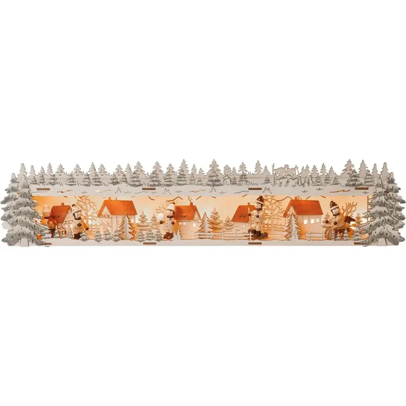 LED Sockel Lichterbogenerhöhung "Winterkinder", 64 cm