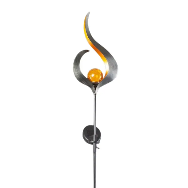 LED Solar Design-Gartenstecker aus Edelstahl, 92 cm