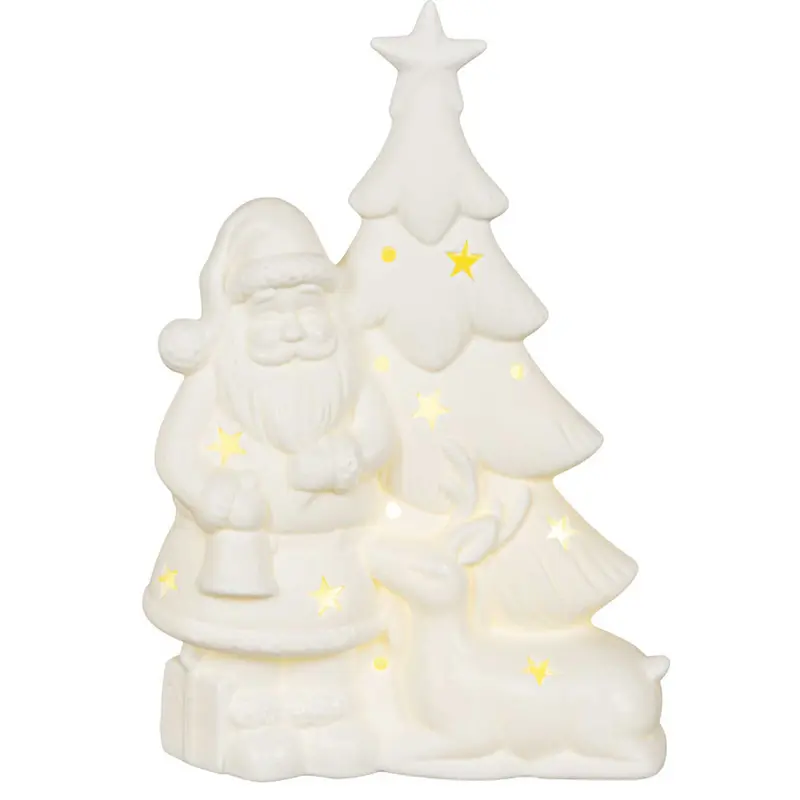 LED Weihnachtsbaum mit Weihnachtsmann, 18 cm