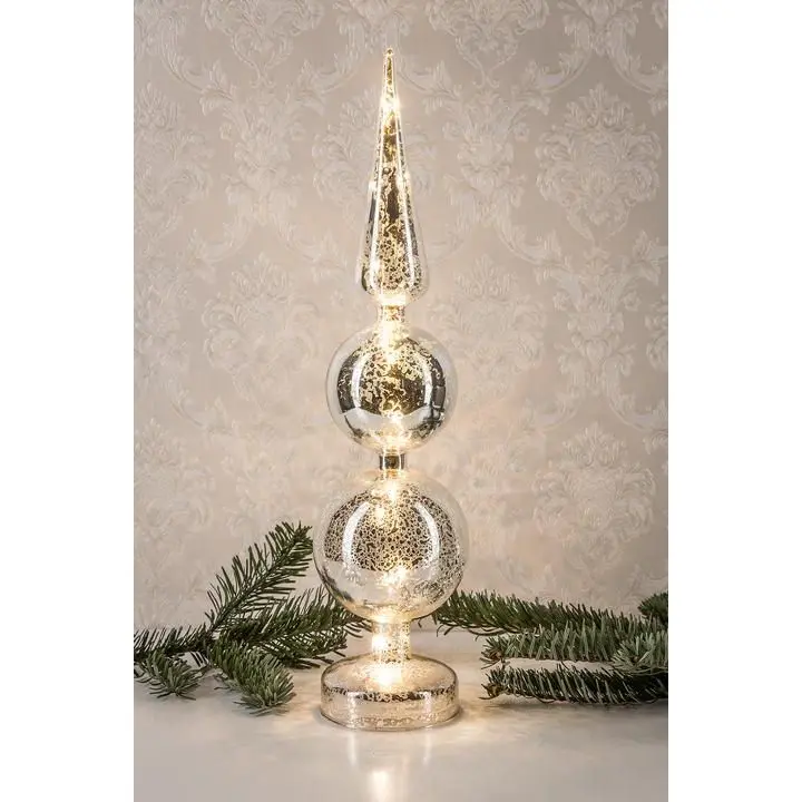 LED Weihnachtsdeko aus Mercury Glas "Spitze", 43 cm