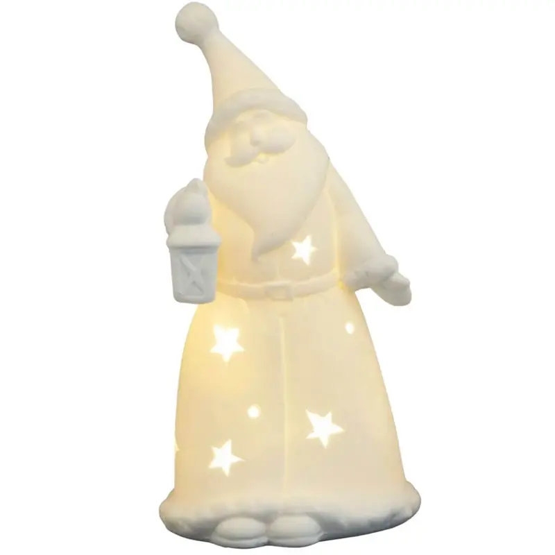 LED Weihnachtsmann "Laterne", weiß, 15 cm