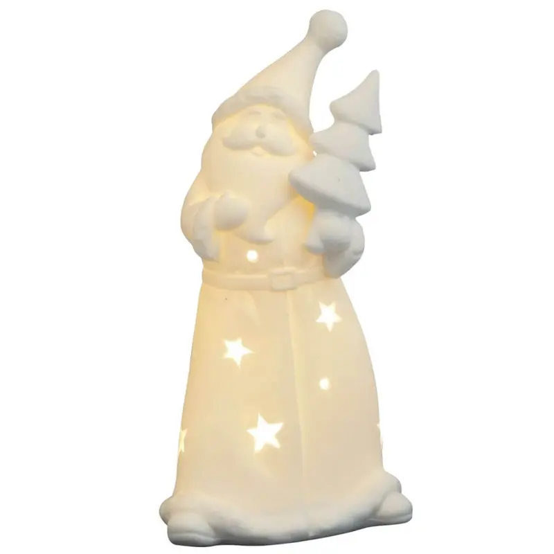 LED Weihnachtsmann "Tannenbaum", weiß, 15 cm
