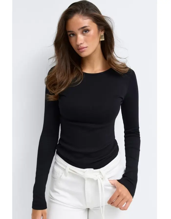 Longsleeve Top Tight fit I Black